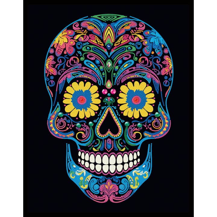 Neon Sugar Skull for wholesale by DIAMOND DOTZ®