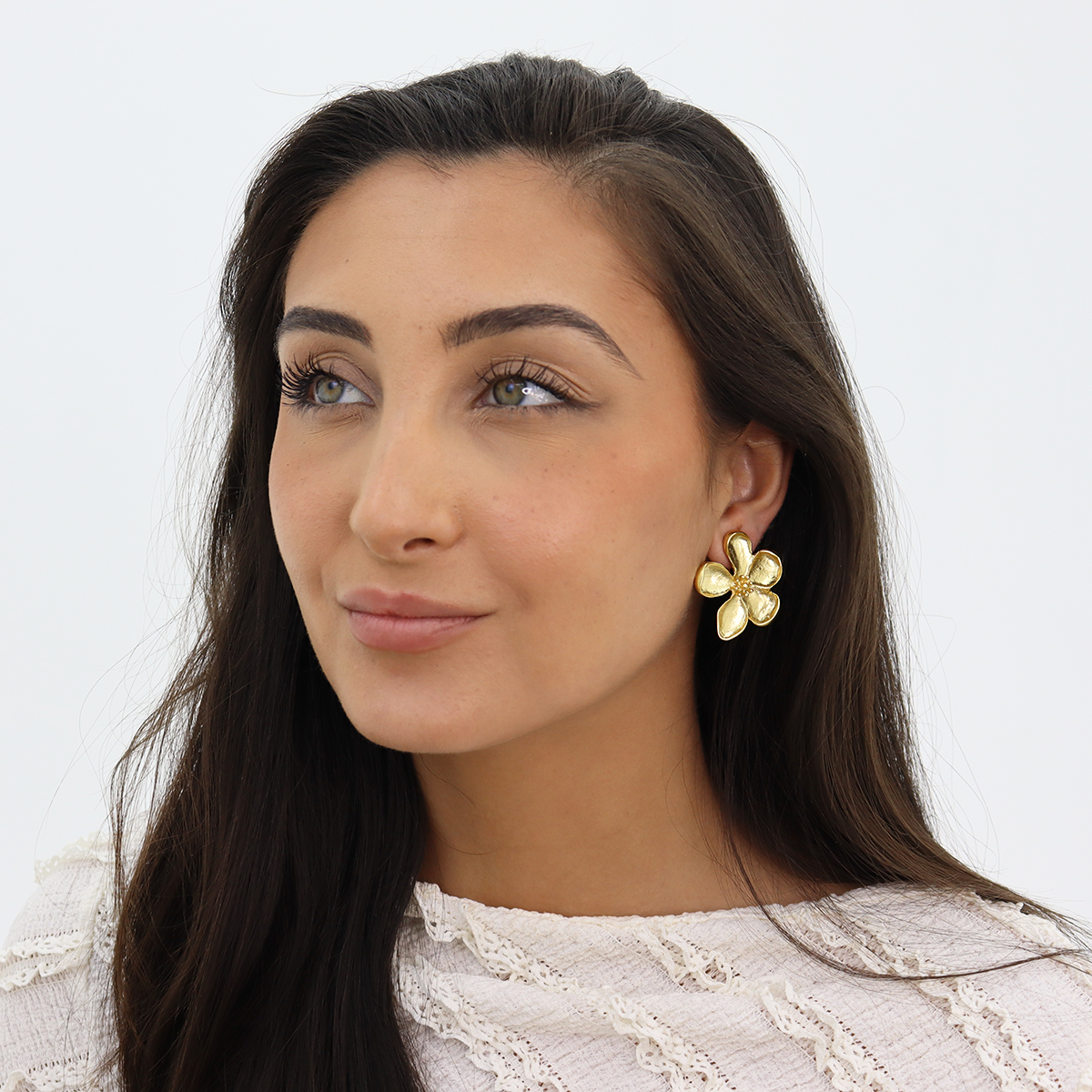 KARINE SULTAN - Wholesale Clip-On Earrings - Large Flower Clip-On Earrings - Large & Eye-Catching1