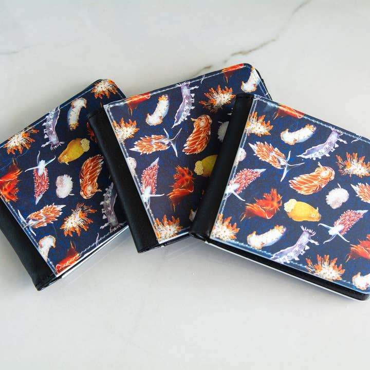 Nudibranchs of the Pacific Northwest Small Mens Wallet for wholesale by The Slug And Kraken
