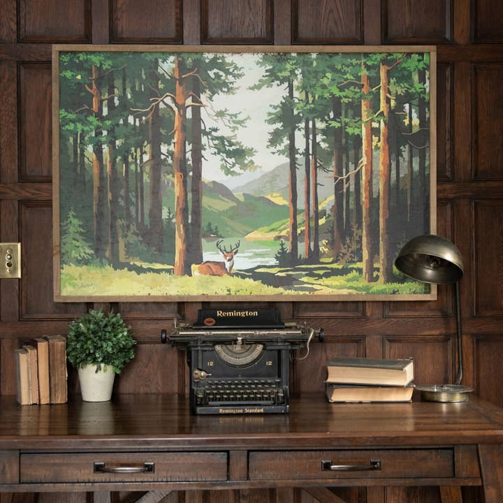 Impresión de pintura por números de ciervo descansando de 48" para venta al por mayor de Ragon House