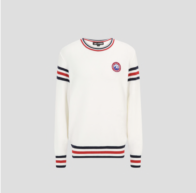 Polvo Blanco Suéter vintage de merino para hombre de venta al por mayor en Faire0