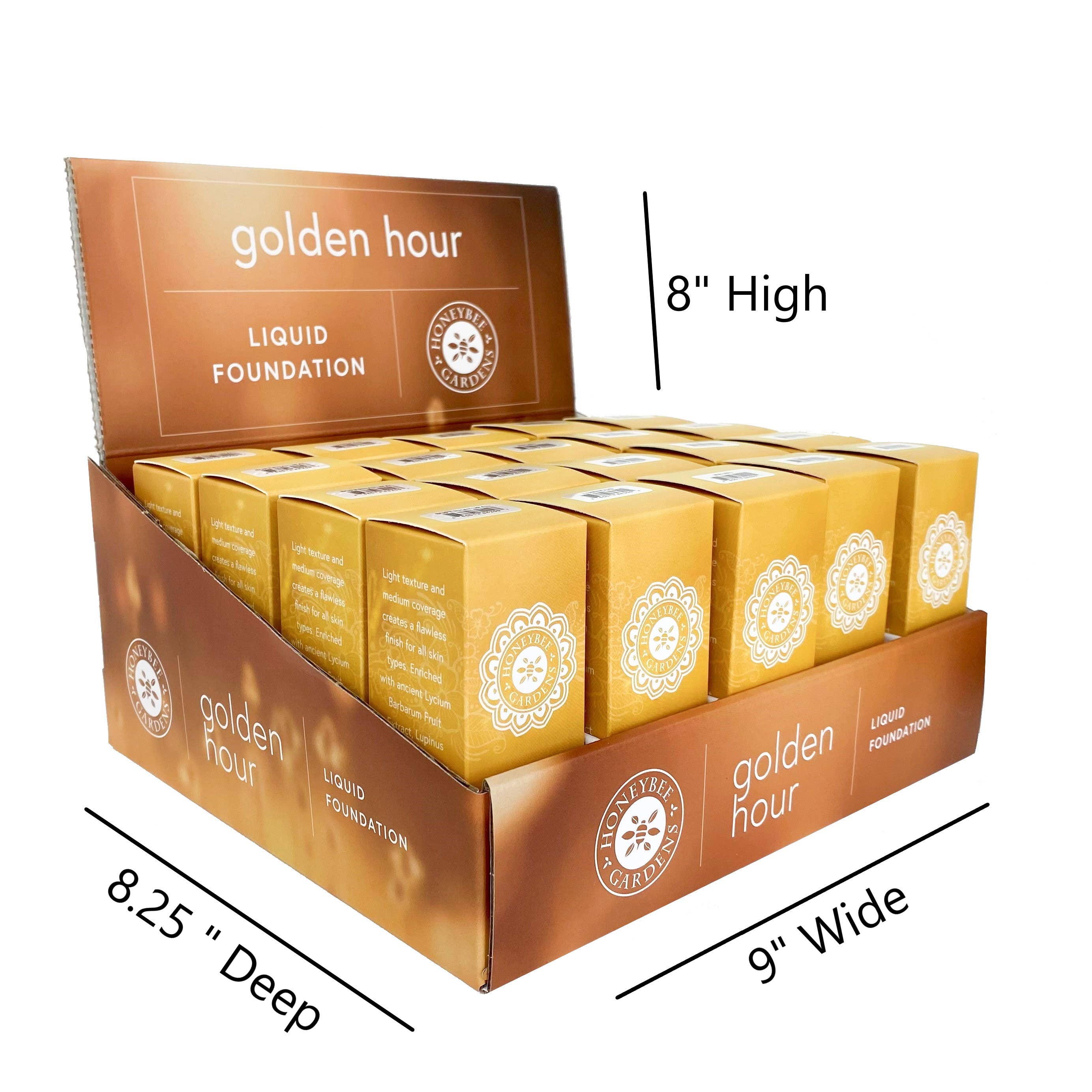 Honeybee Gardens Natural Cosmetics & Body Care – wholesale Foundation – Golden Hour Skin Perfecting Foundation7