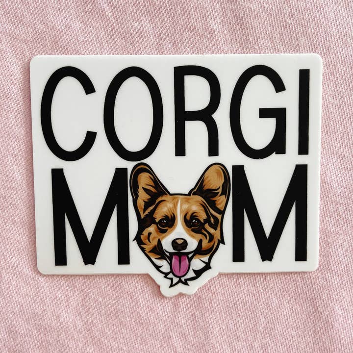 Corgi Mom Sticker for wholesale by AdaleAnnDesigns