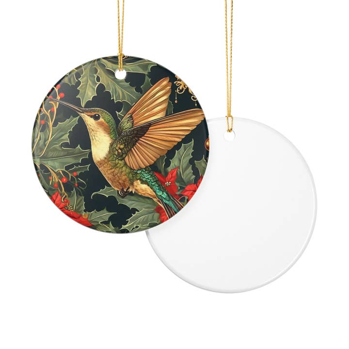 Miss Crabtree - Wholesale Ornament - Hummingbird Ornament, William Morris Art, Car Mirror Charm1