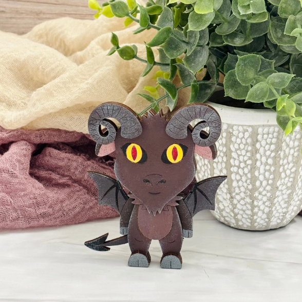 Reclaimed Woodworks Home Decor – wholesale DIY-pysselkit – Gör-det-själv Jersey Devil Kryptid Magnet Kit MYTISKA VARELSER-SIFI2