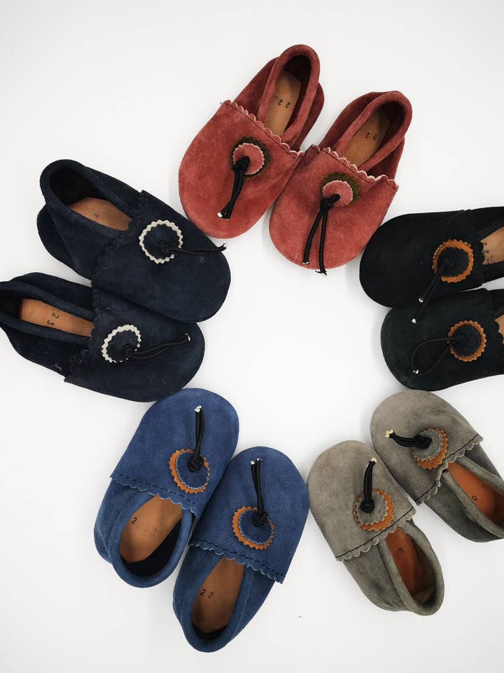 Håndlavede baby-krabbesko i læder Bløde polstringer for engroshandel hos Hiya