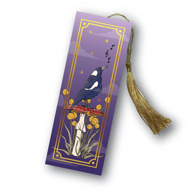 Magpie Bookmark | Australien | Lesezubehör für den Großhandel von Little Green Mini Creative