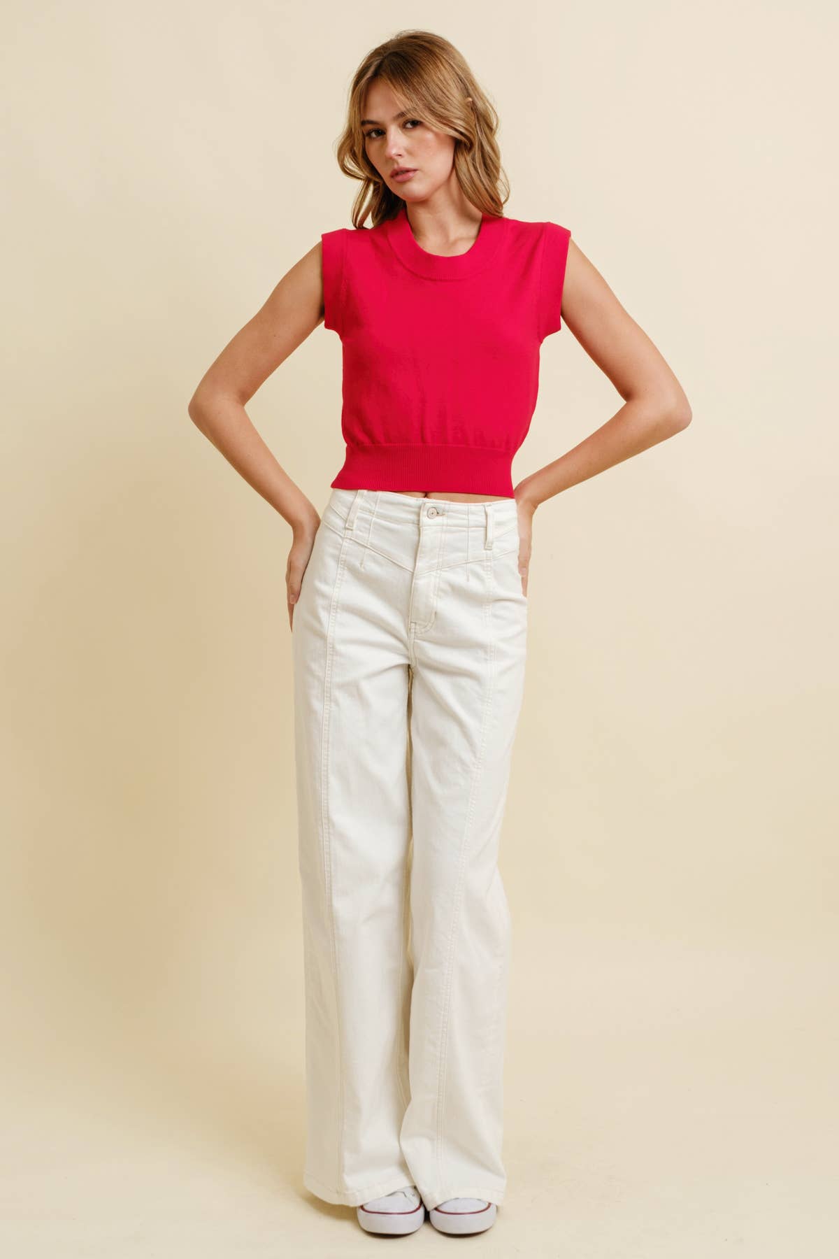 Cloud Ten - Wholesale Knit Sweater - Women's - CSW9821 - Women's Rib Neck Knit Sweater5