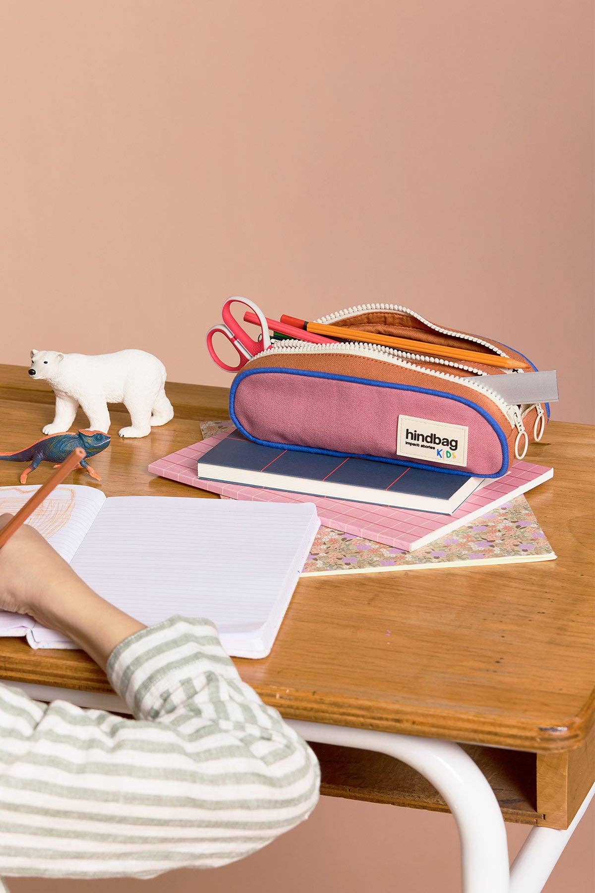 Hindbag - Wholesale Pencil Case/Pouch - Malo Tricolor Blush Pink Kit