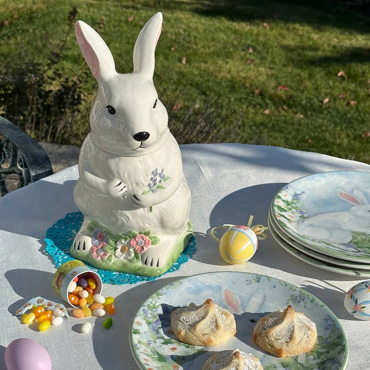 Certified International – Frasco de biscoitos por atacado – Pote de Biscoitos Coelho 3D Easter Morning3