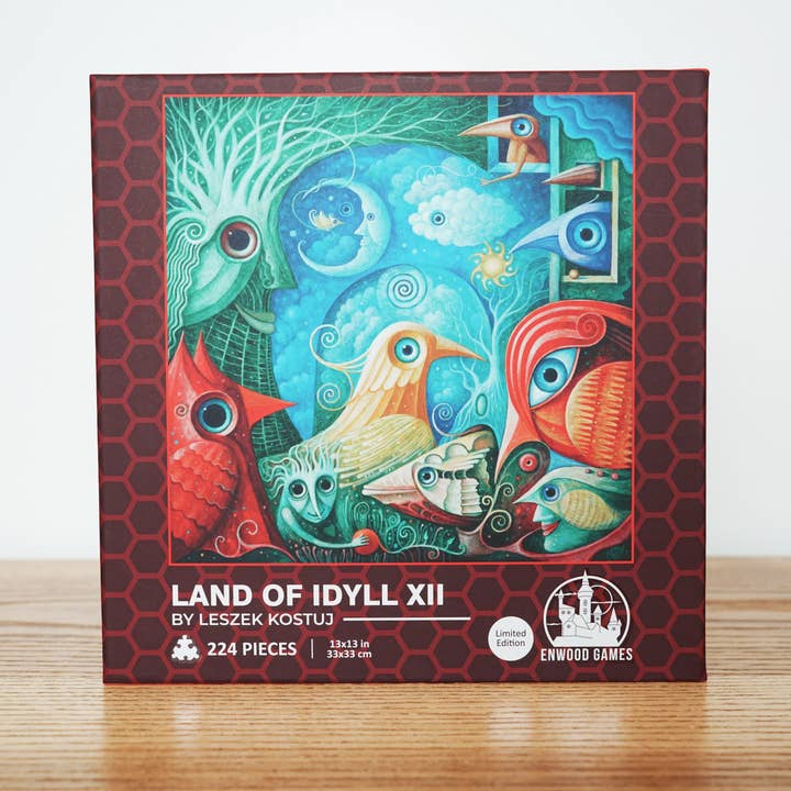224 Hexagon Shaped Pieces Land of Idyll Jigsaw Puzzle for wholesale by Enwood Games