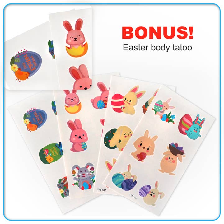 SWIRLLINE - Wholesale Party Favor - 124PCS Easter Party Favors for Kids - Easter Egg Hunt Treats