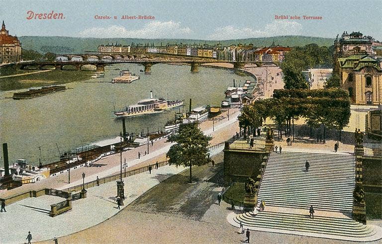 Found Image Press - Wholesale Magnet - Magnet MF-591 Dresden and the Elbe, Germany0