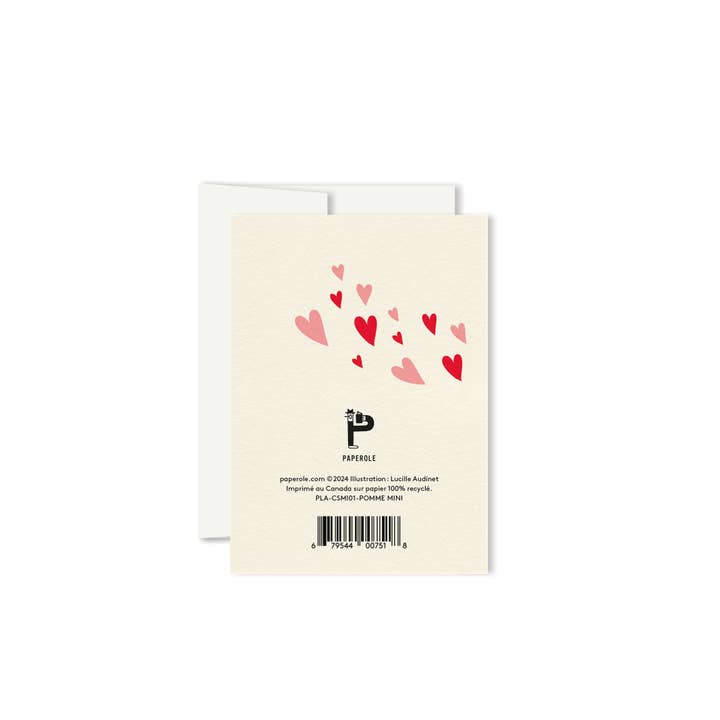 Paperole - Wholesale Love Card - POMME D’AMOUR — Miniature Greeting Card1