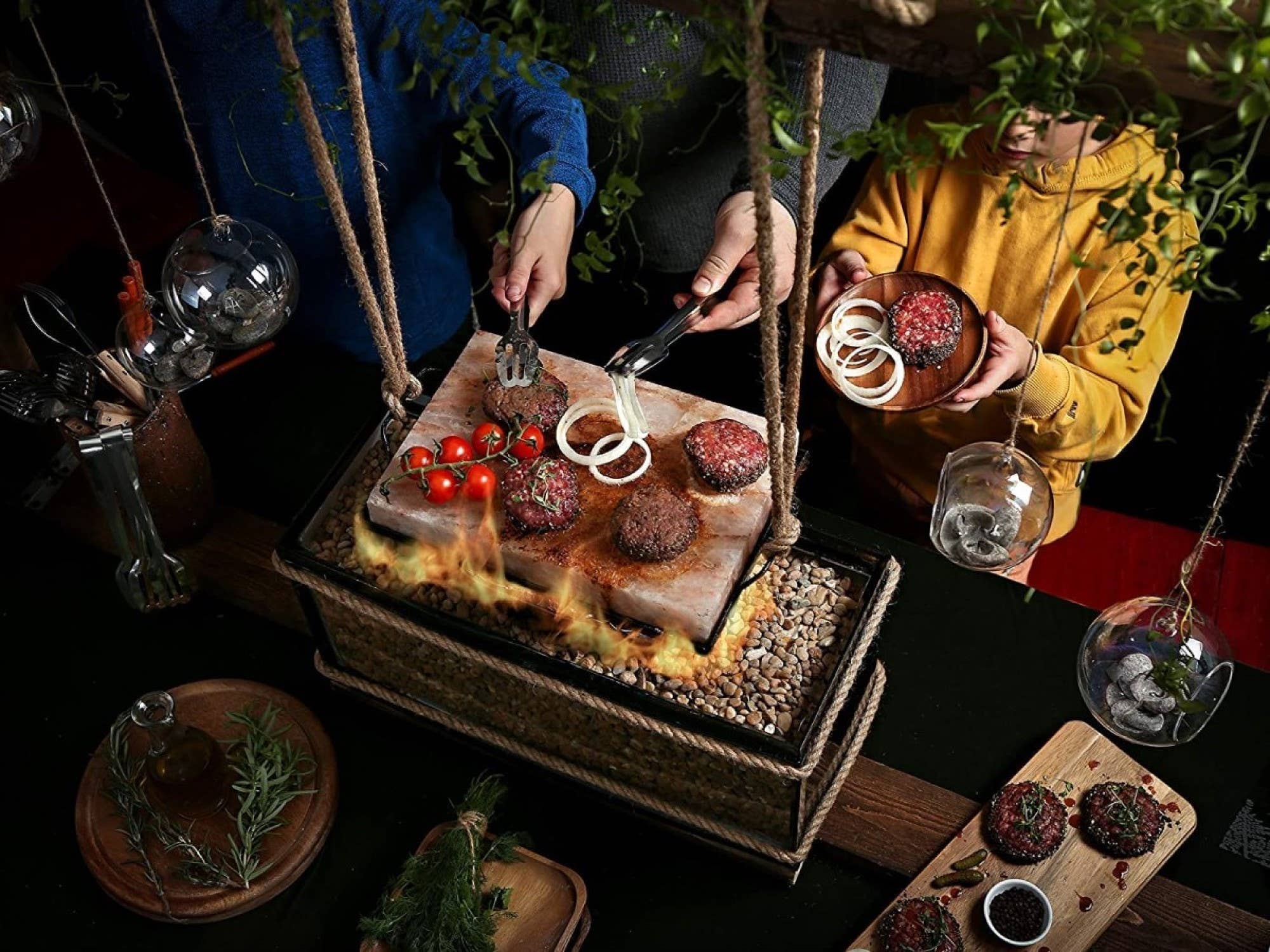 Himalayan Trading Co.® - Wholesale Outdoor Grill Tools - Himalayan Salt Cooking Block/Slab Set w/ Metal Tray (10 lb)2