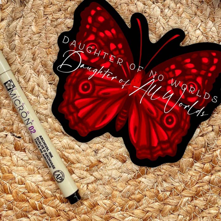 Autocollant de citation Fille de Nulle Part | Fille de Tous les Mondes pour la vente par Serafine Art and Design