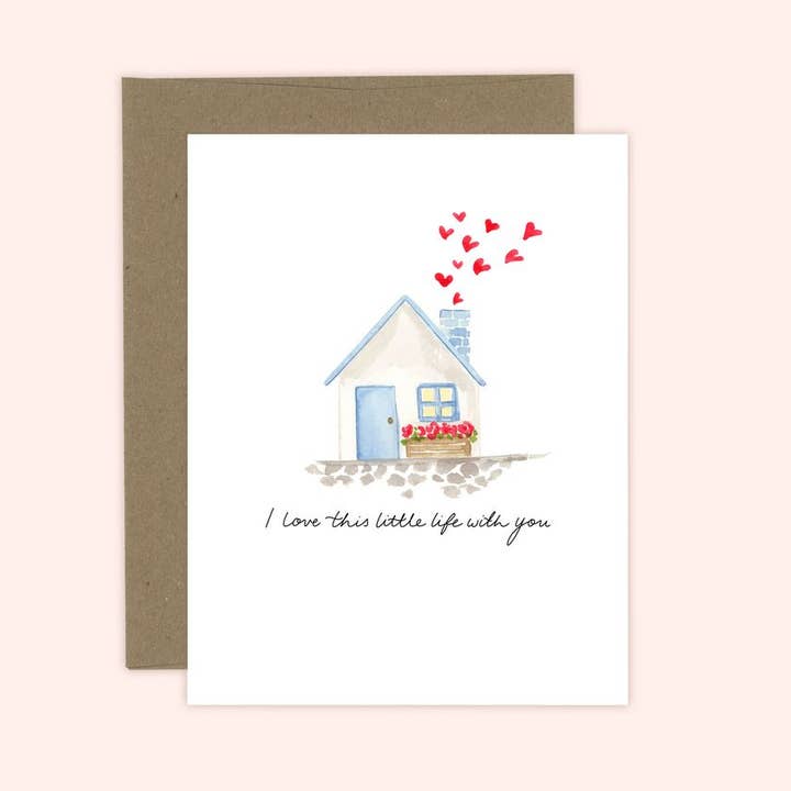 Home is With You Card | Anniversary + Love for wholesale by Almeida Illustrations