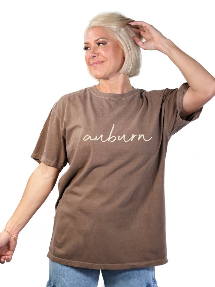 Auburn Script Tee for wholesale by Stated Brands