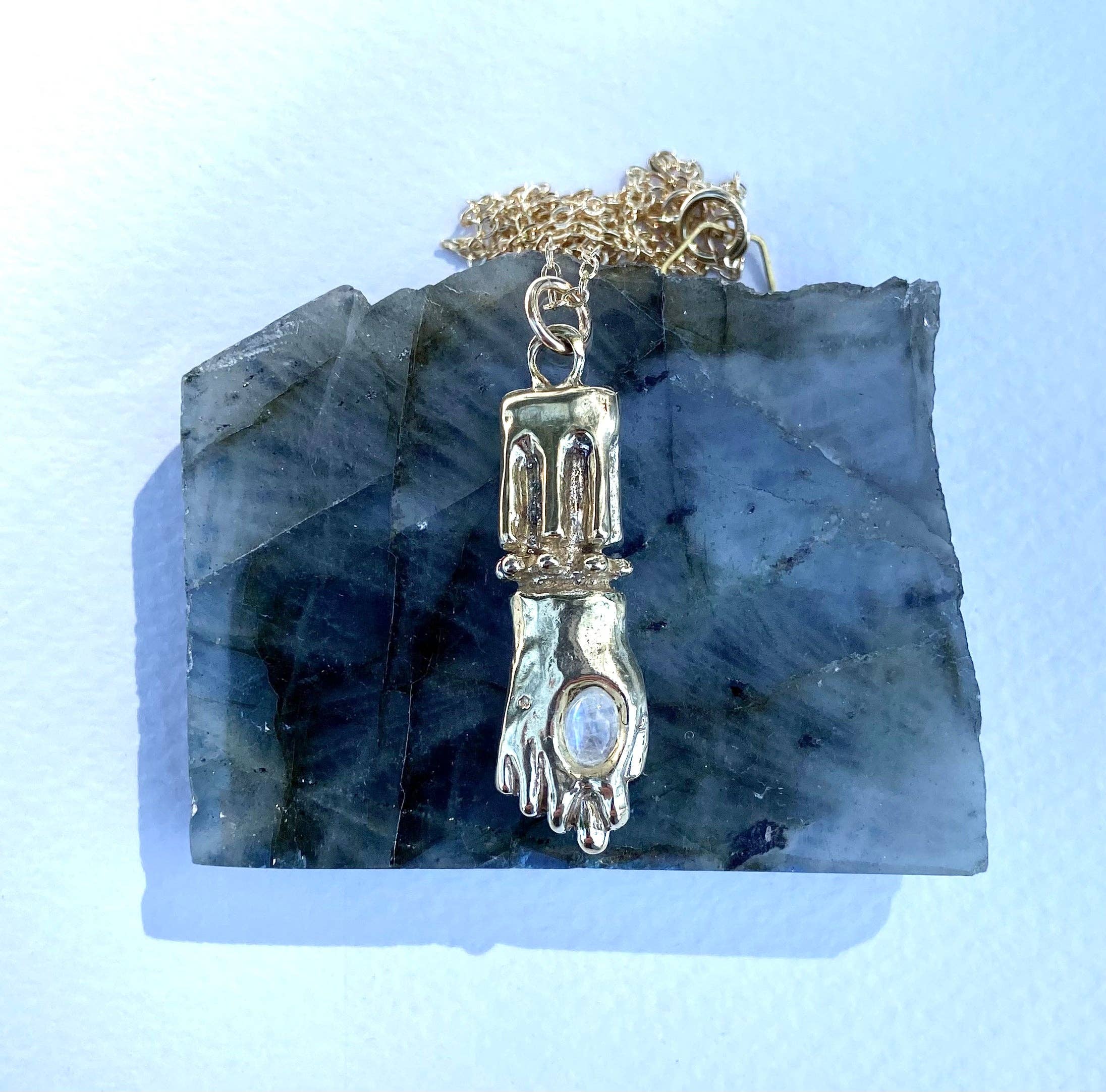 Serpentine - Wholesale Pendant/Charm Necklace - Brass mano figa hand charm necklace0