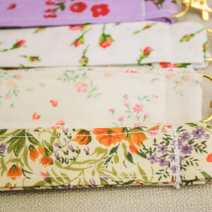 Wildestdreams.flowers – wholesale Lanyard – Women’s – Handmade Fabric Lanyard Wristlet Boho Key Fob Gold Clasp1