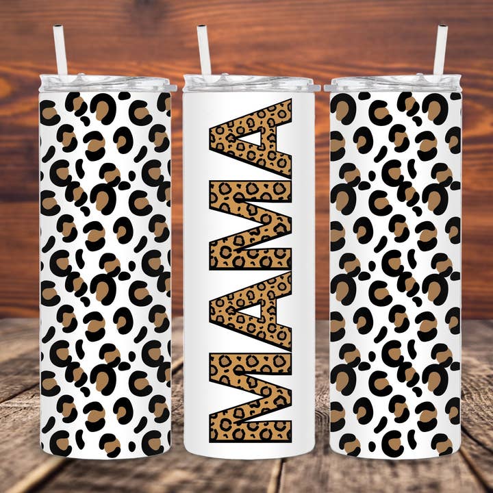 Gobelet élégant à imprimé léopard Mama pour la vente par C3 Custom Designs LLC