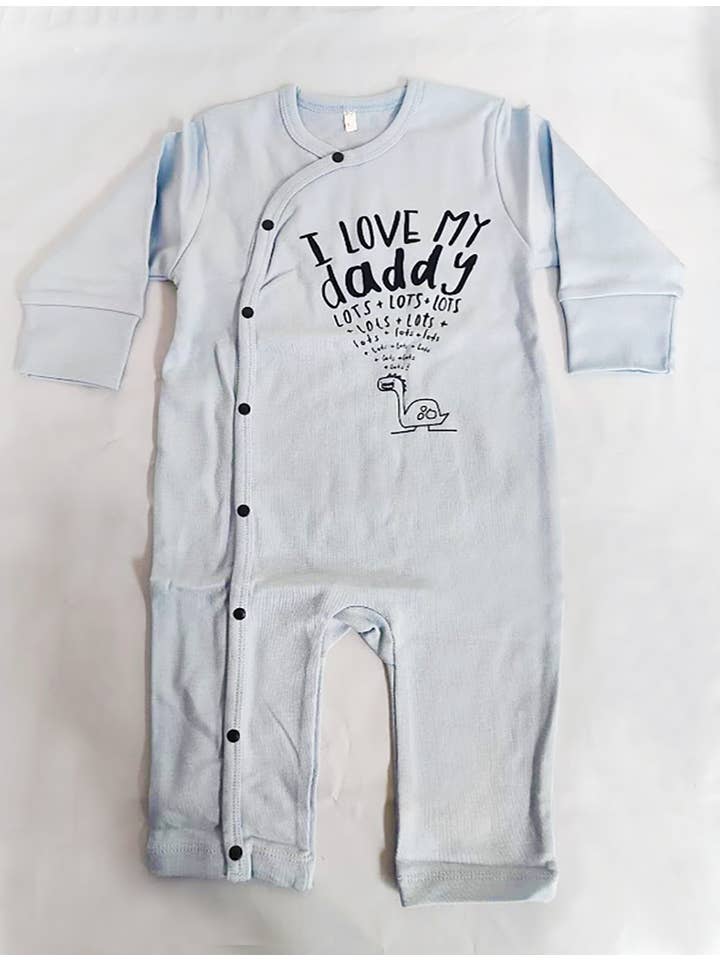 Fennco Styles - Wholesale Jumpsuit - Baby - I Love My Mummy Daddy Cotton Baby Romper