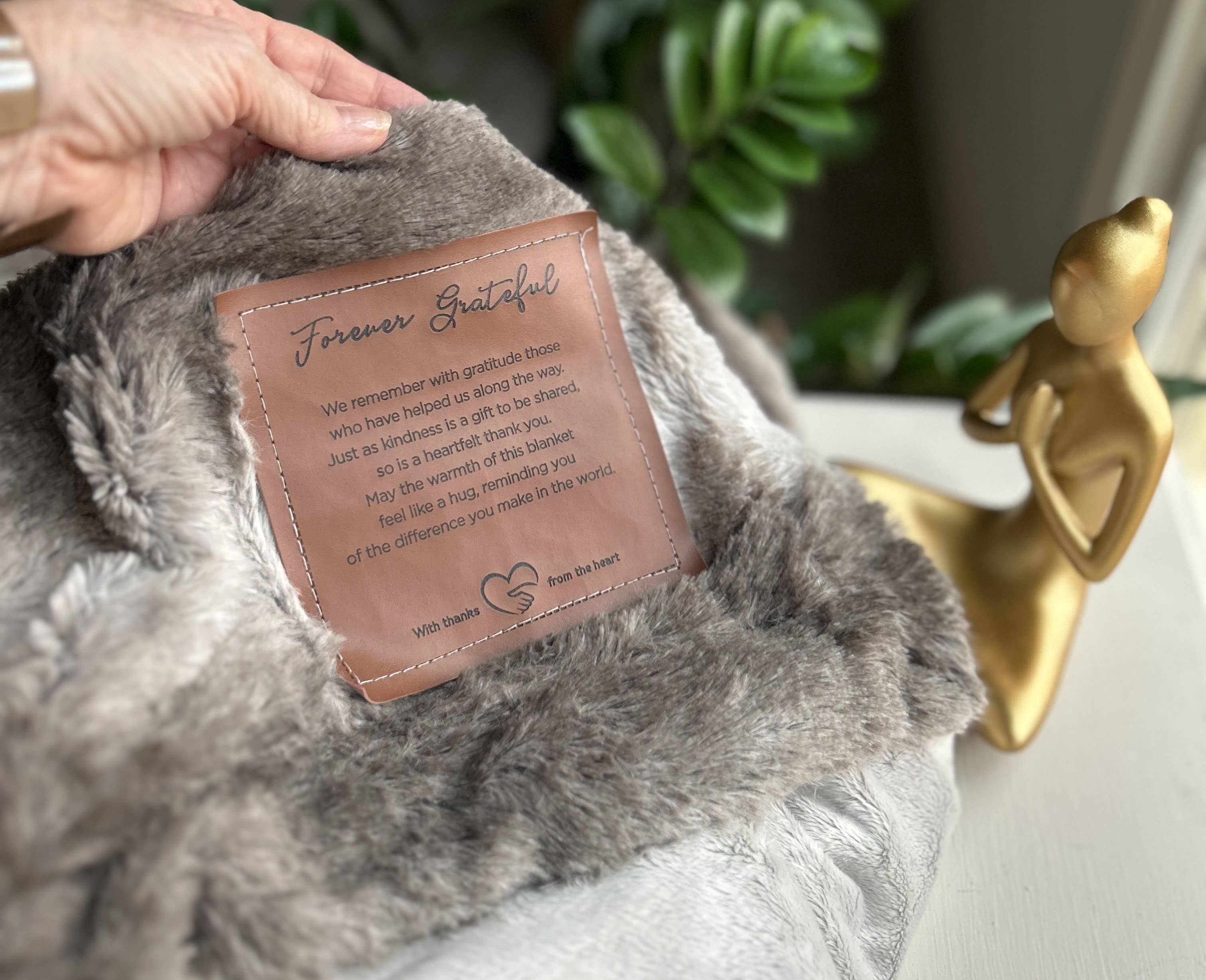 The Grandparent Gift Co. Inc. - Wholesale Throw Blanket - Softly Said Blanket: Forever Grateful Thank You Gift 80281