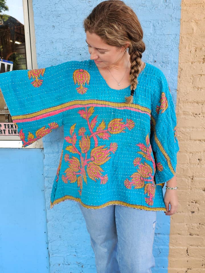 Little Hippie Chick - Wholesale Tunic - Women's - Charmer Kantha Top8