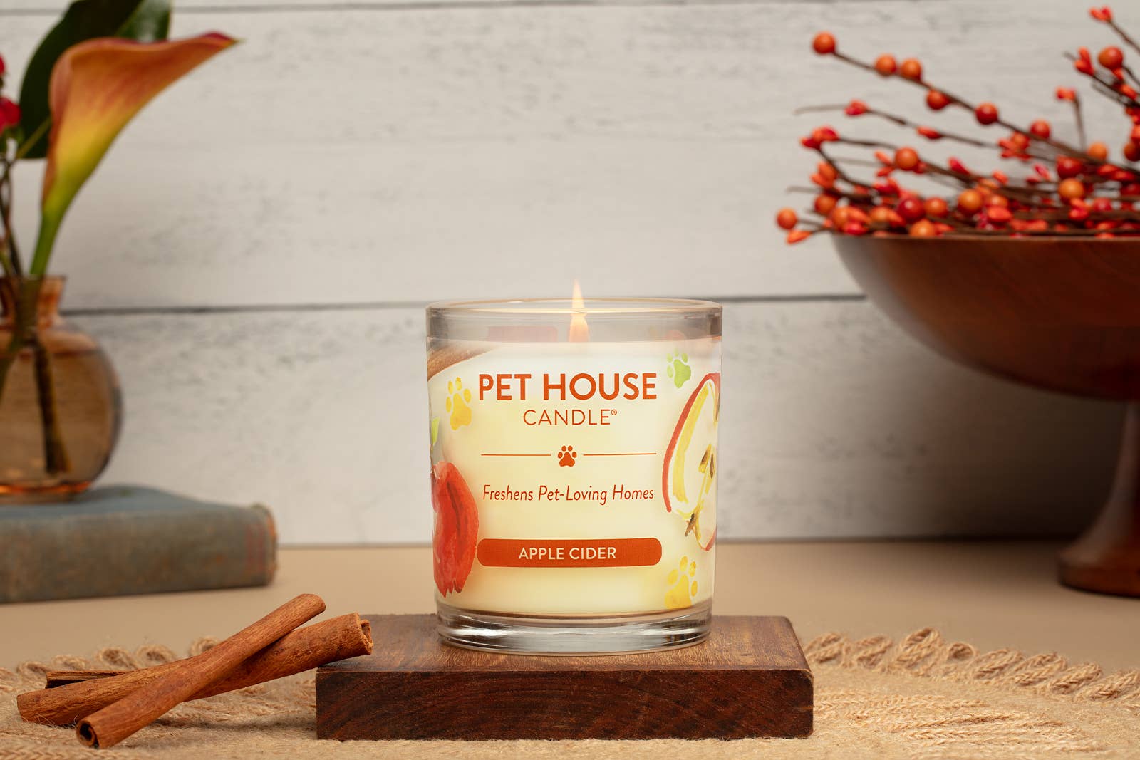 Pet House by One Fur All - Vente Bougie en bocal - Bougie cidre de pomme 9 oz pour les maisons qui aiment les animaux2