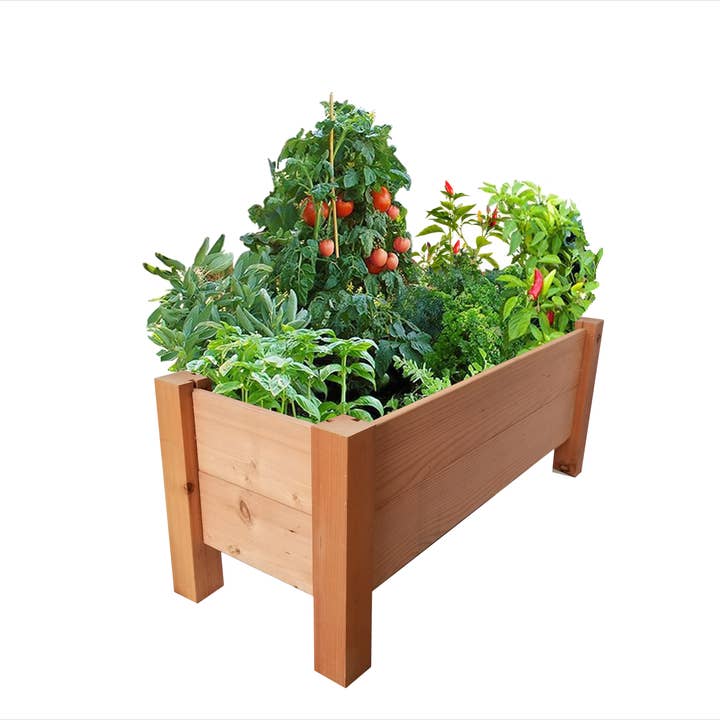 GrowGardens - Wholesale Planter Box - GrowGardens 1' x 4' x 16" Redwood Elevated Garden Bed