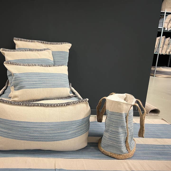 Relax Cushion Azure XL - Light Blue Cream for wholesale by Carpet Scene