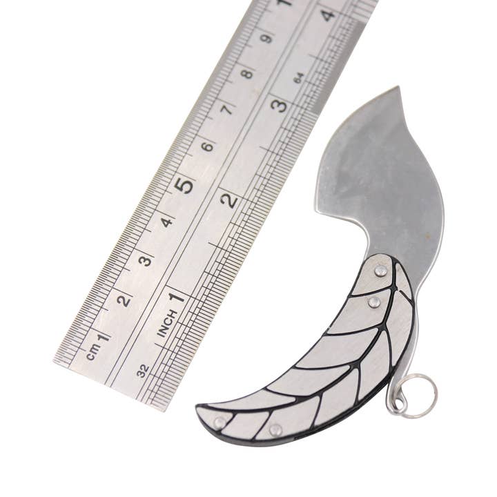 Real Sic - Wholesale Pocket Knife/Holder - Mini Folding EDC Pocket Knife Keychain – Leaf Shape