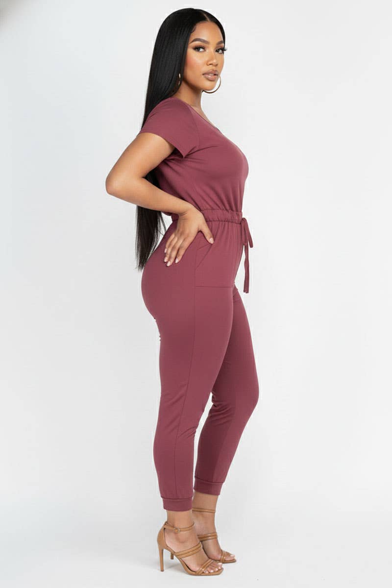 CAPELLA APPAREL - Wholesale Jumpsuit - Women's - Two-way Shoulder Drawstring Jumpsuit21