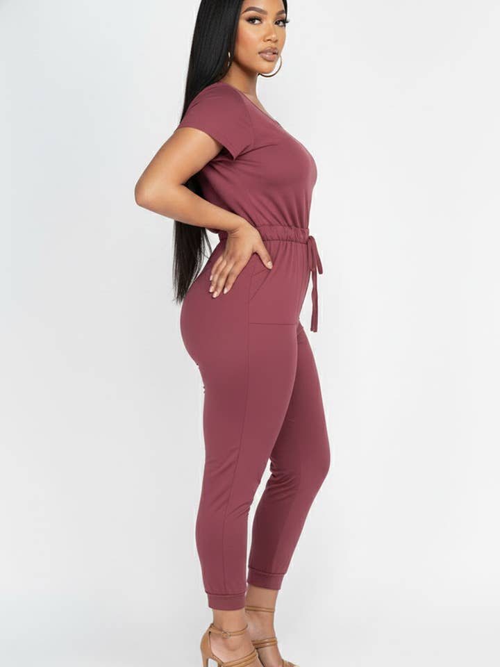 CAPELLA APPAREL - Wholesale Jumpsuit - Women's - Two-way Shoulder Drawstring Jumpsuit21
