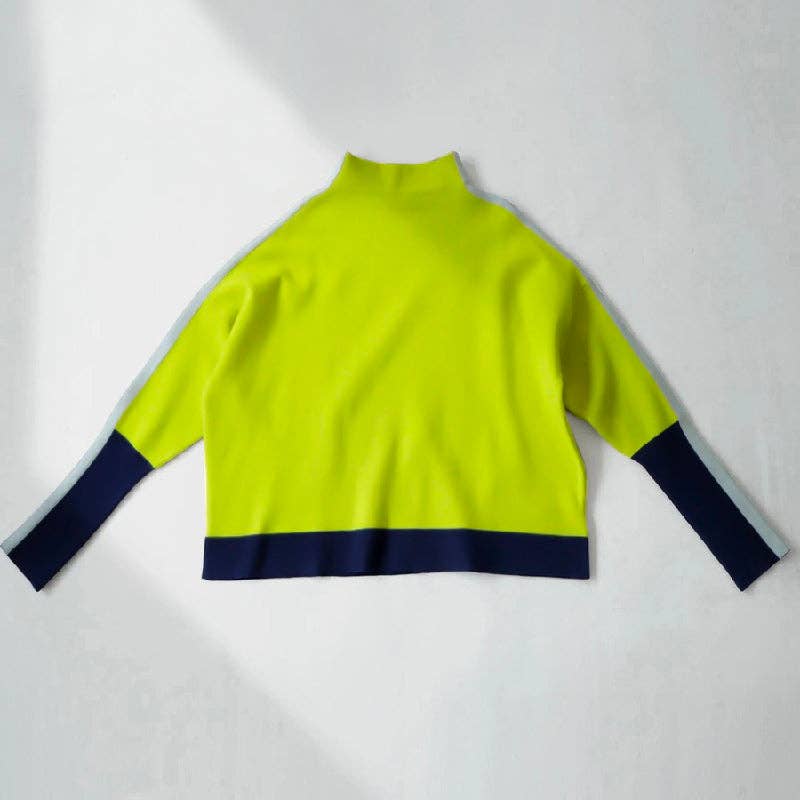 UZ Wholesale Store - Wholesale Sweatshirt - Women's - Contrast Color Split-Joint Long Sleeves High Neck Sweatshirt11