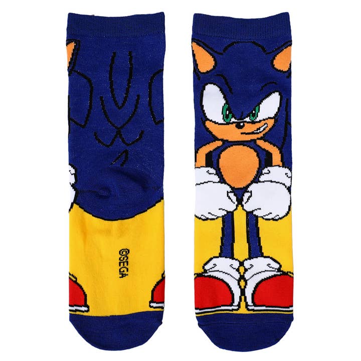 Bioworld Merchandising - Wholesale Socks - Kids - Sonic The Hedgehog Characters Youth 3-Pack 360 Crew Socks4
