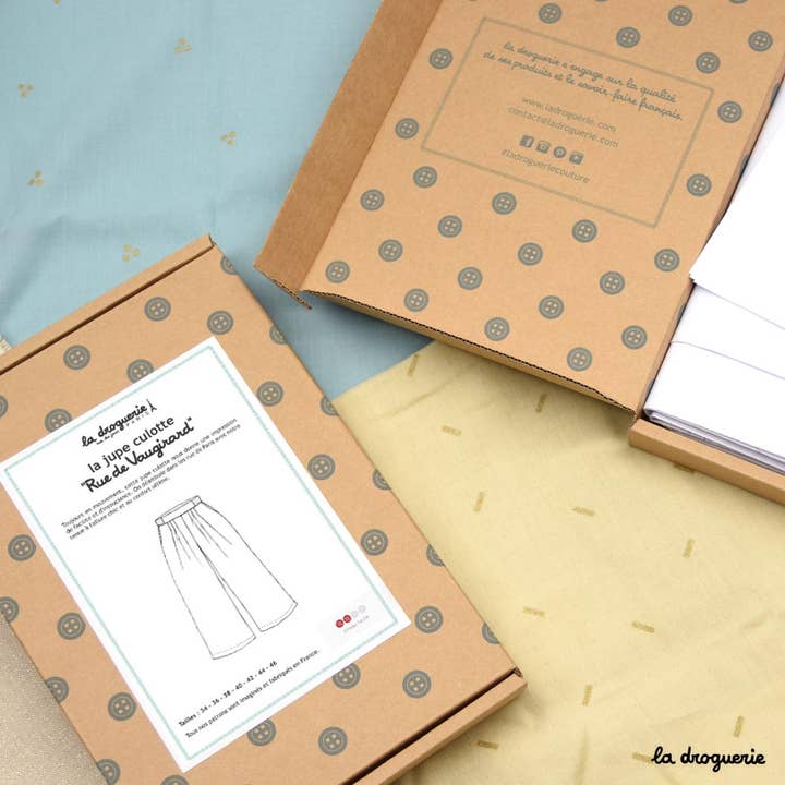 LA DROGUERIE - Wholesale Craft Sewing Kit - "Rue de Vaugirard" culotte skirt sewing pattern4