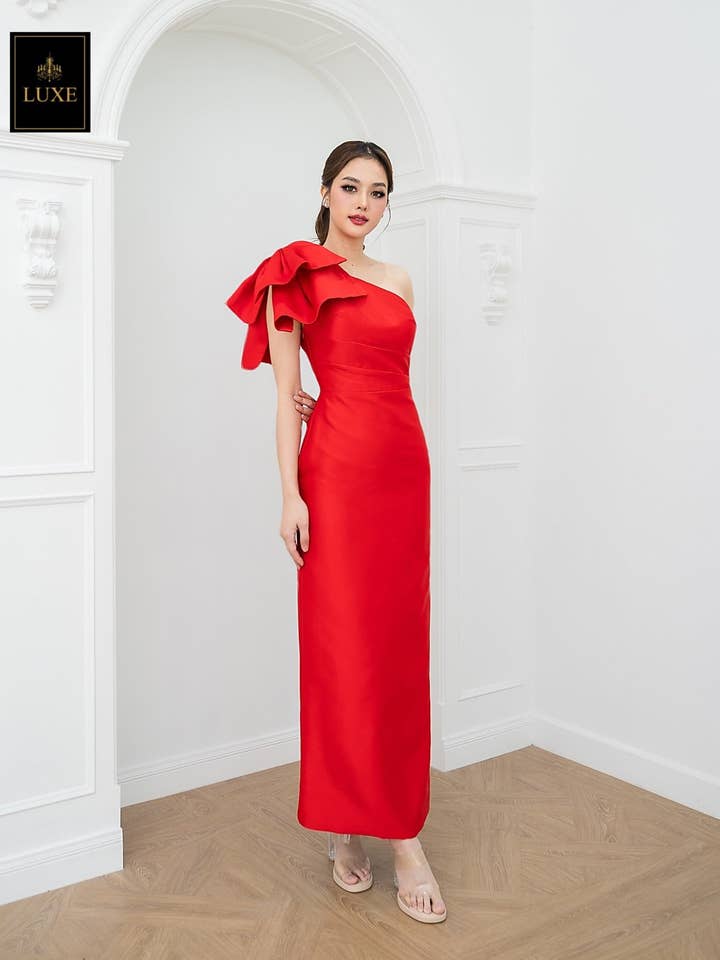Big Bow Tie One Shoulder Dress for wholesale by AlexyDesings