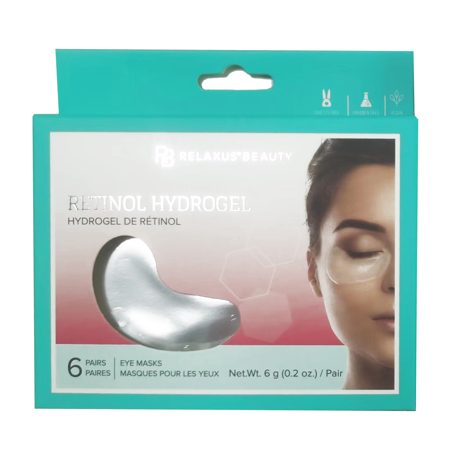 Relaxus Products - Wholesale Eye Treatment Mask - HydroGel Eye Masks (displayers of 12)1