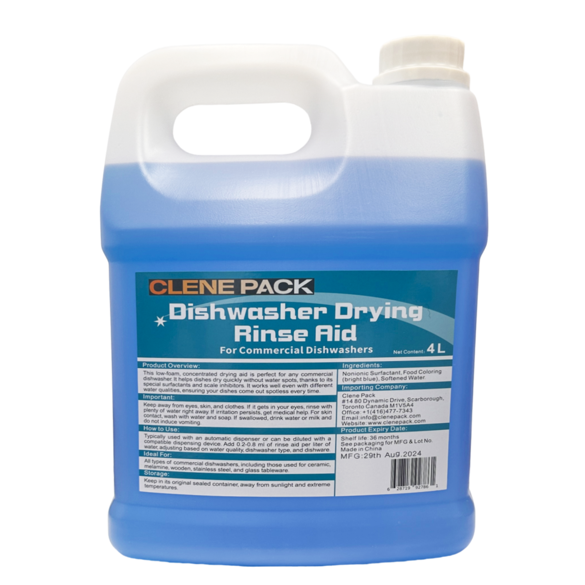 Clene Pack - Vente Produit vaisselle - Détergent et agent de rinçage pour lave-vaisselle commercial CLENE PACK4