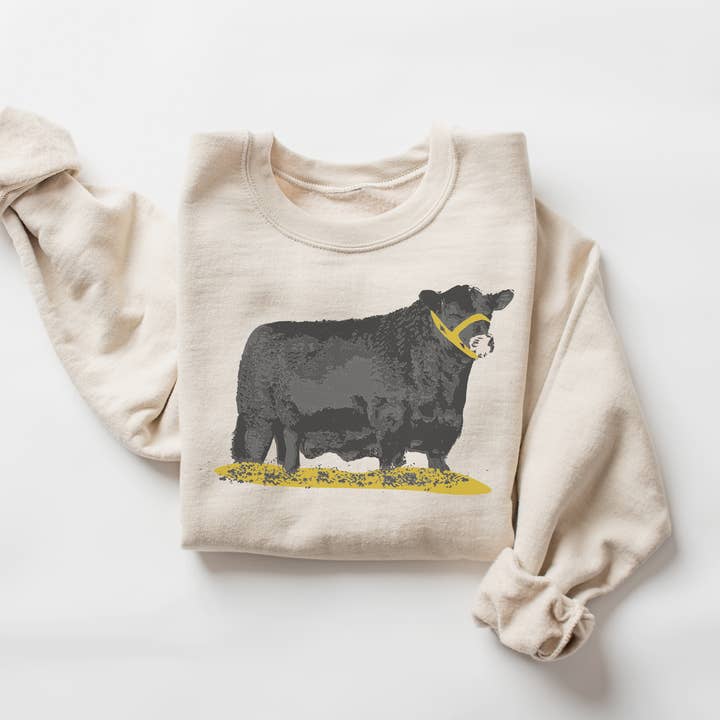 Hank & Scoot - Wholesale Graphic sweatshirt – Women’s - The Angus Crewneck Sweatshirt 0