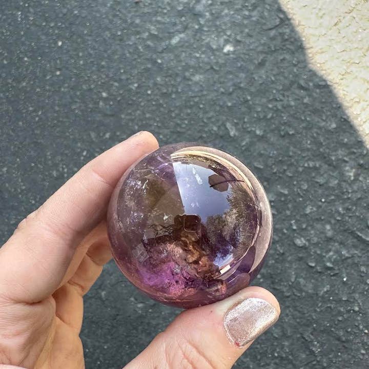 The Crystal Tabby - Wholesale Spiritual Stone/Crystal - Ametrine Sphere2
