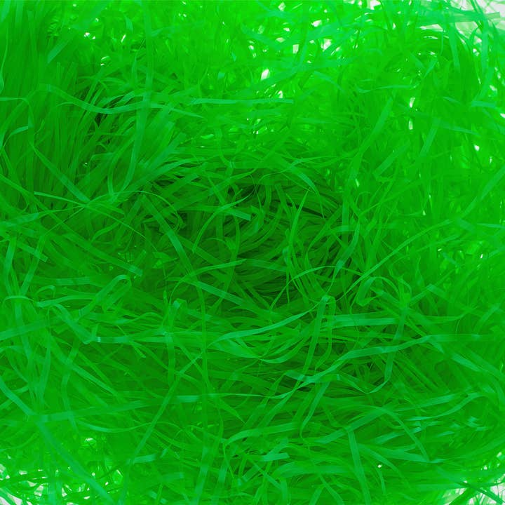 BestPysanky - Wholesale Craft Supplies - Vibrant Green Plastic Easter Basket Filler Grass 2 oz