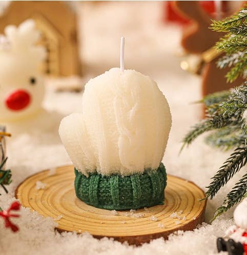 Candles Meta - Wholesale Novelty Candle - Holiday Decor Christmas Gloves Handmade Soy Scented Candle1