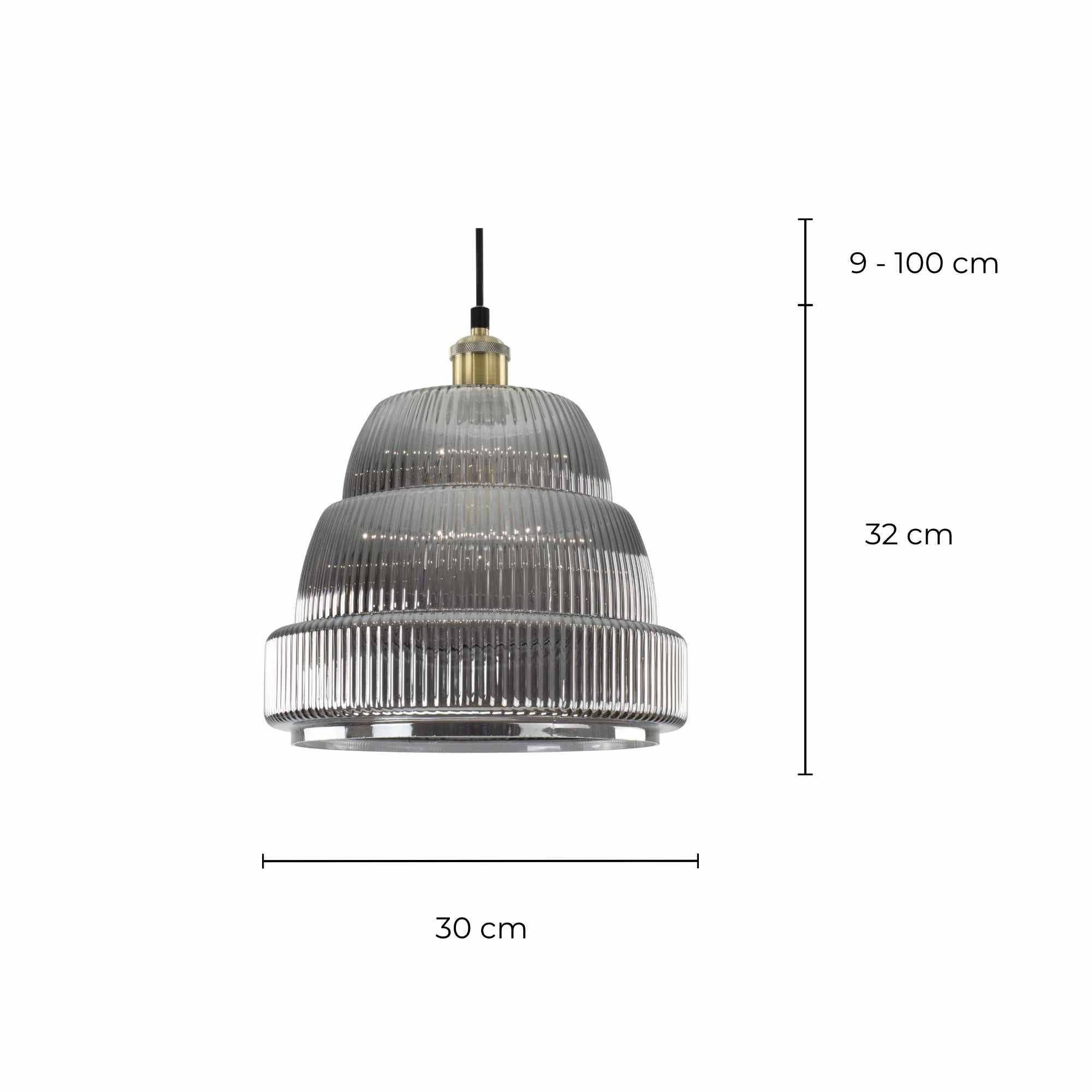 C-Création - Wholesale Kroonluchter/hangend licht - Gekleurd geribbeld glazen hanglamp Chani3