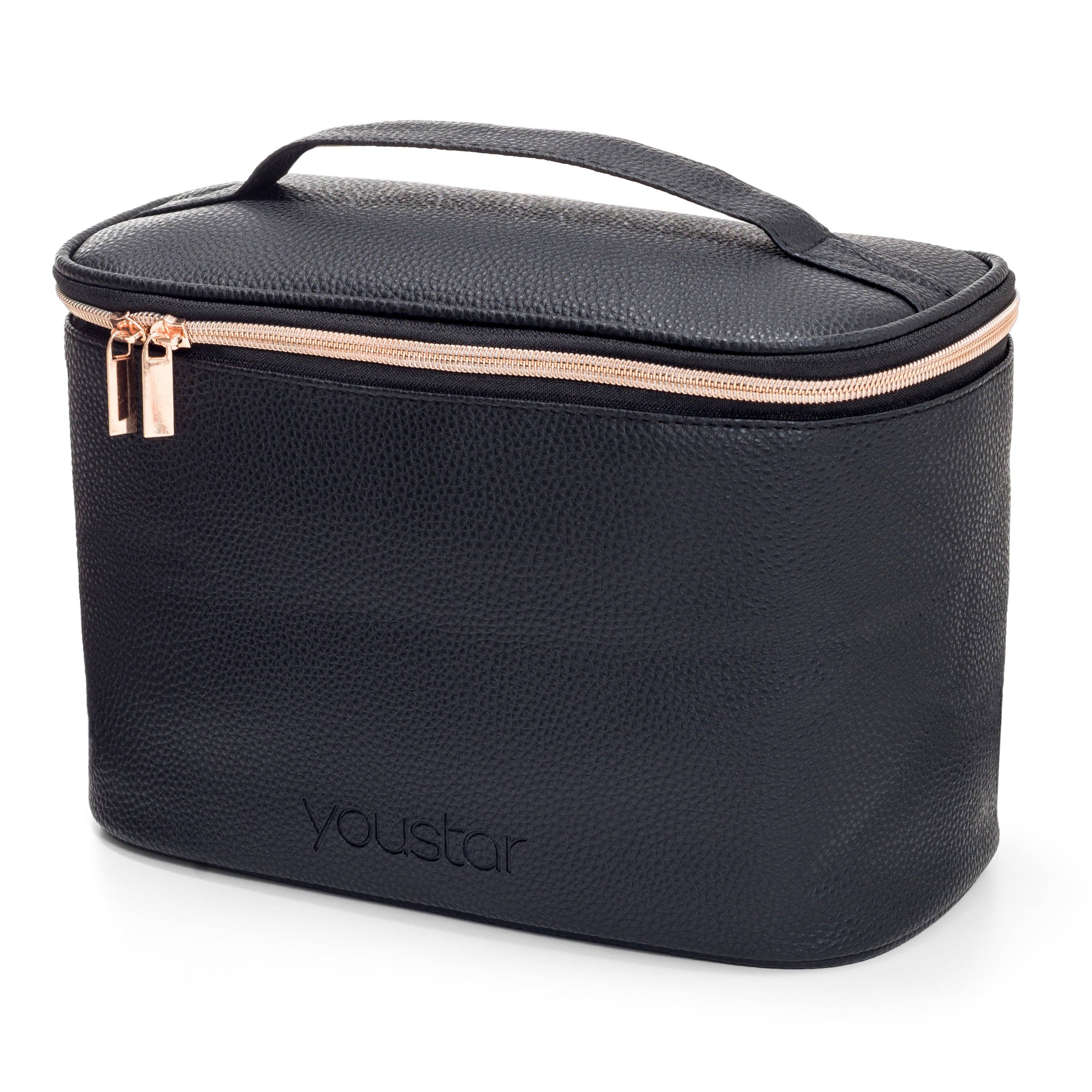 Dobner Kosmetik - Wholesale Make-up tas/toilettas - youstar Make-uptas van hoogwaardig zwart lederlook1