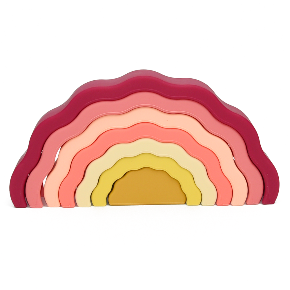 PETIKIDS - Wholesale Stacking Rings Game - Baby - Montessori educational toy - Stackable rainbow0