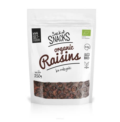 Diet Food - Wholesale Dried/Dehydrated Fruit - Bio Sultana Raisins 250 g