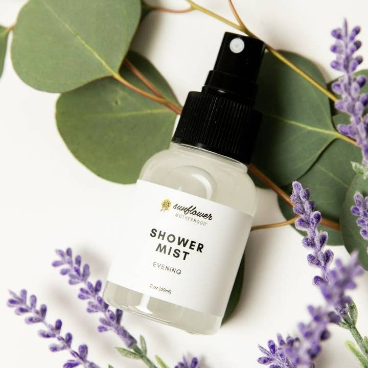 Sunflower Motherhood - Vente Brumes d'aromathérapie - Brume de douche du soir | Spray douche d'aromathérapie pour mamans0