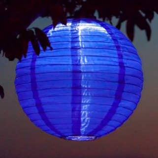 Allsop Home & Garden - Vendita all'ingrosso Luce per esterni/da giardino - Lanterna solare Soji Festival Globe 12" - Blu ceruleo0